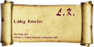 Laky Kevin névjegykártya